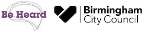 Be Heard and Birmingham City Council logo